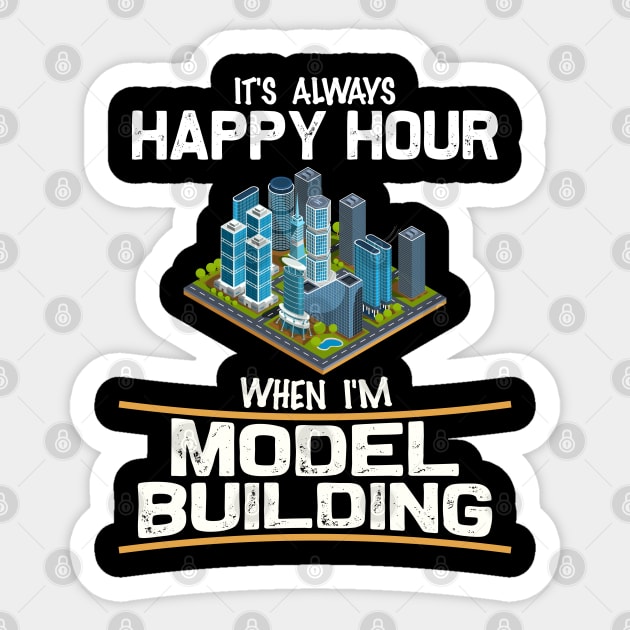 Model Building Happy Hour Sticker by White Martian
